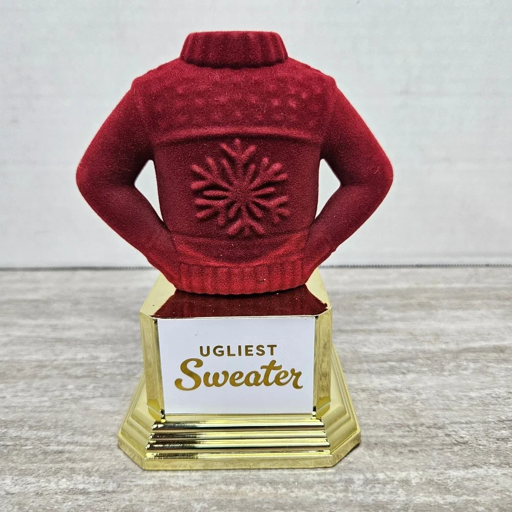 Ugliest Sweater Award Trophy Funny Christmas‎ Party Gag Gift